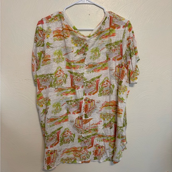 Cynthia Rowley Multicolor Tropical Short Sleeve Tee - Picture 7 of 7